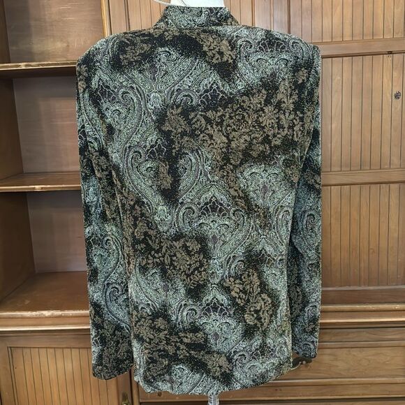 R&M Richard’s Metallic Blouse, size 12 - Picture 3 of 7